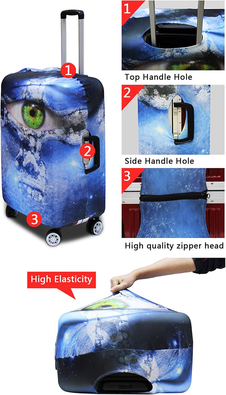 Tiger Travel Luggage Covers 30-32 Inch Spandex Suitcase Protectors