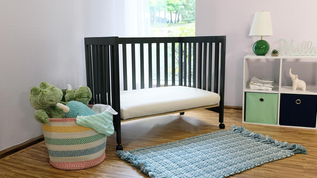 Naturepedic Organic Mini Crib Mattress - Breathable & Lightweight Infant & Toddler Mattress - Waterproof Baby Bed Mattress for Crib - Non-Toxic Mattress for Baby and Toddler Bed - 23.5" x 37.5" x 3"