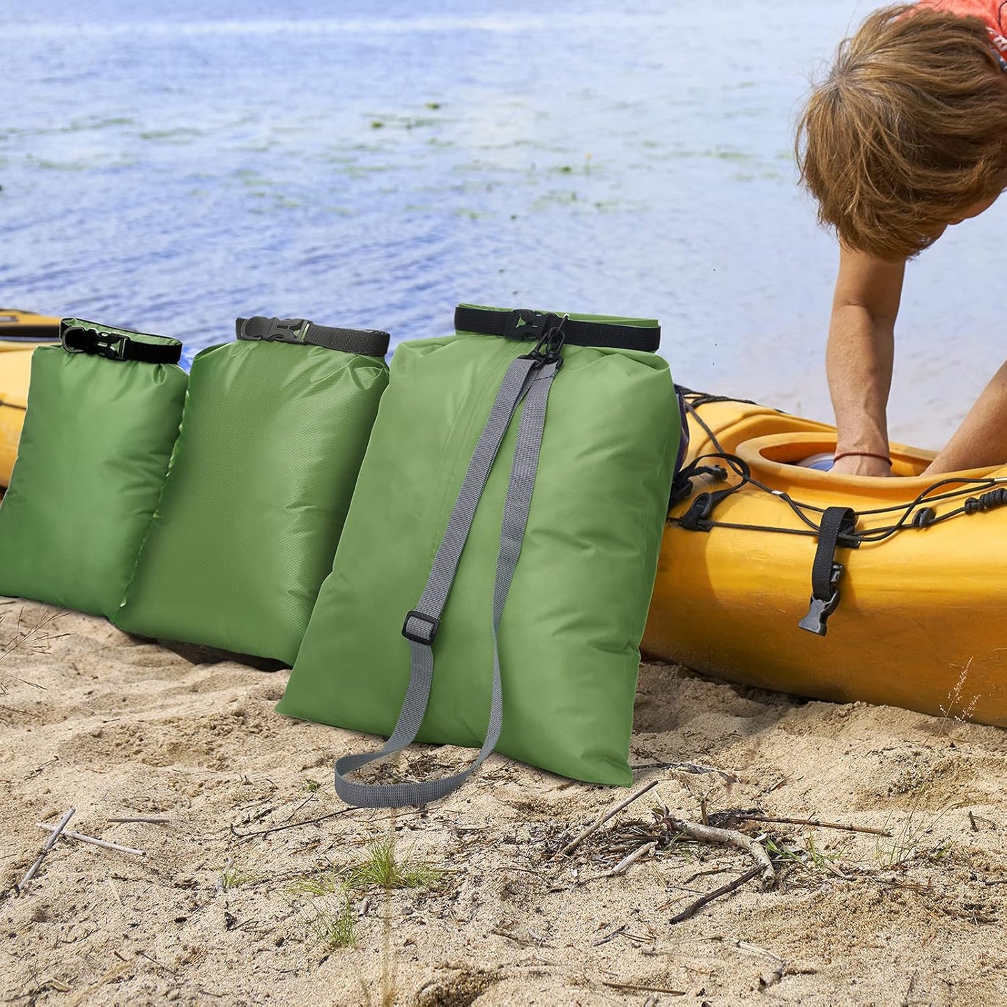 Shappy Waterproof Dry Bag Set 6 Sizes Lightweight Sacks and Long Adjustable Shoulder Strap Outdoor Water Proof Keep Gear Dry Bag Stuff Sacks for Backpacking, Boating, Hiking, Camping