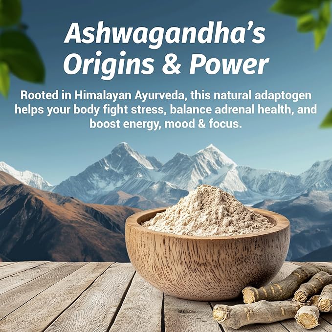 100% Natural Shoden Ashwagandha Complex Supplement - Ultra High Potency 35:1 Concentrated Root Extract for Sleep & Energy Support - Vegan, Non-GMO - 60 Capsules