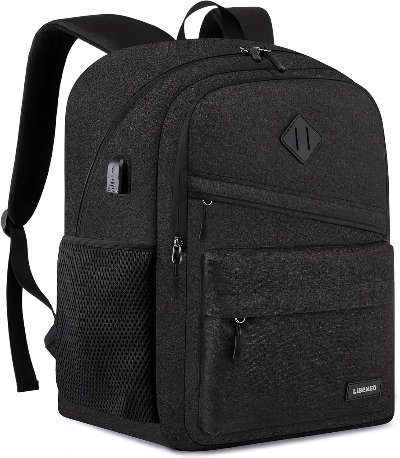 School Backpack for Teen Boys and Girls, Backpack for Men Women, 17.3 inch Laptop Back Pack for High School and College Students with USB Charging Port