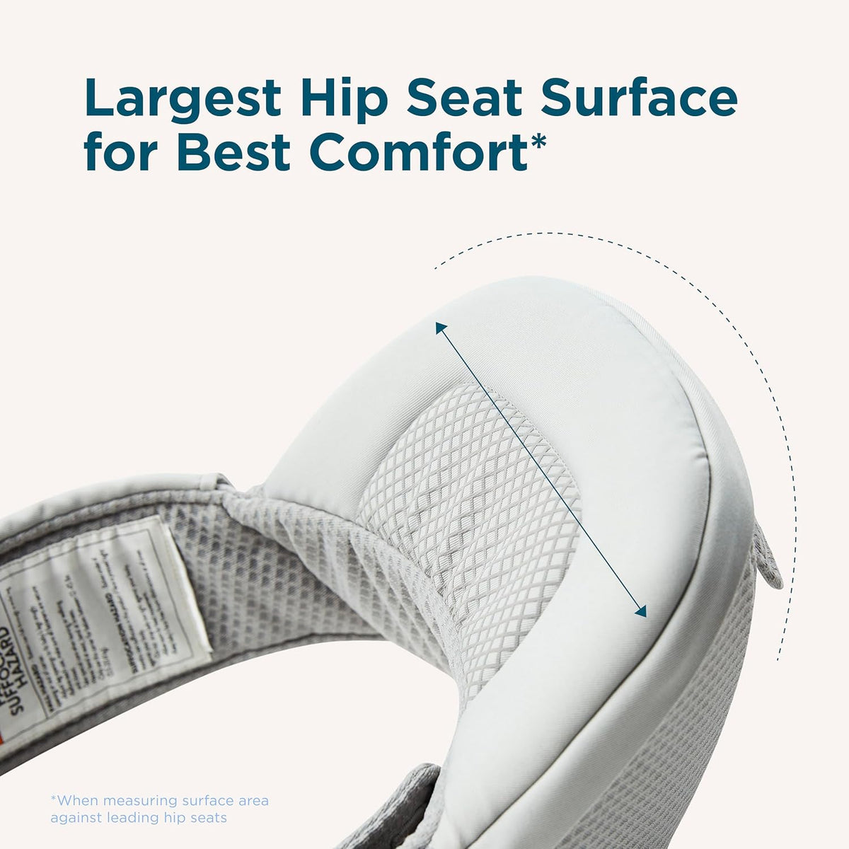 Ergobaby Alta Hip Seat All-Position Breathable Mesh Hip Seat & Carrier, Natural Beige