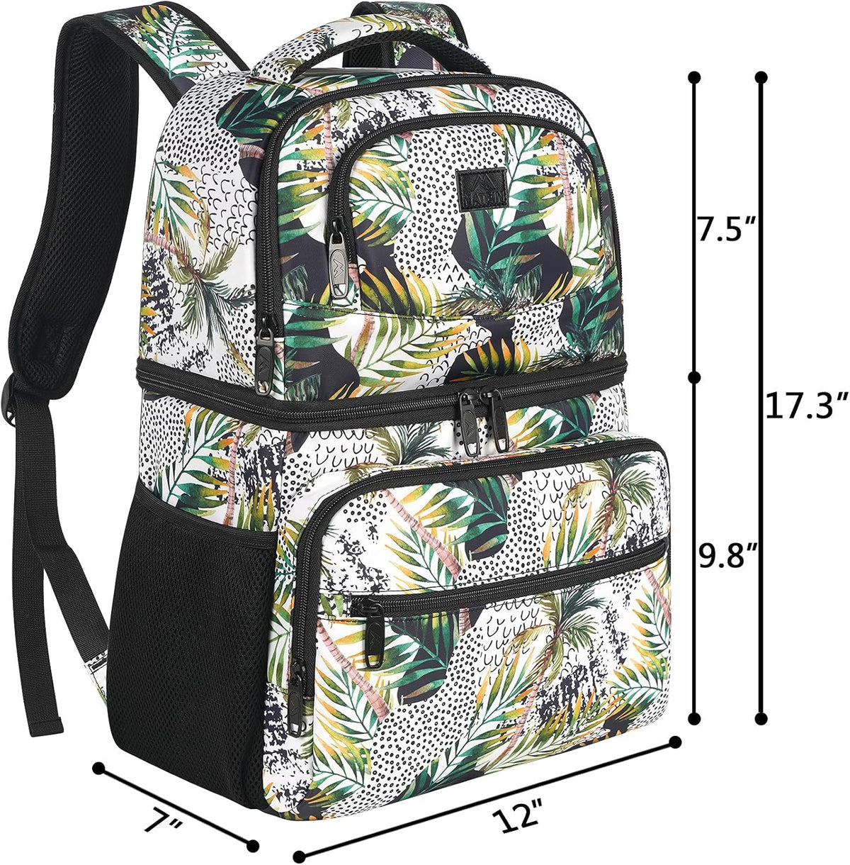MATEIN Cooler Backpack, 26 Cans Insulated Lunch Backpack for Men Women, Leakproof Double Layer Lunch Cooler Bag Lightweight Soft Lunch Backpack with Cooler Compartment, Beach Camping Hiking Beer Gifts