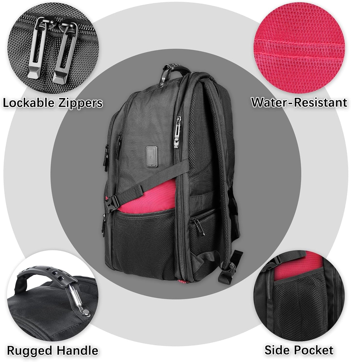 Extra Large Backpack, Travel Laptop Backpack for Men Women, Big Backpack, 50L Water Resistant School Business Work College Computer College Heavy Duty Bag, Fits 17 Inch Laptop, Blue