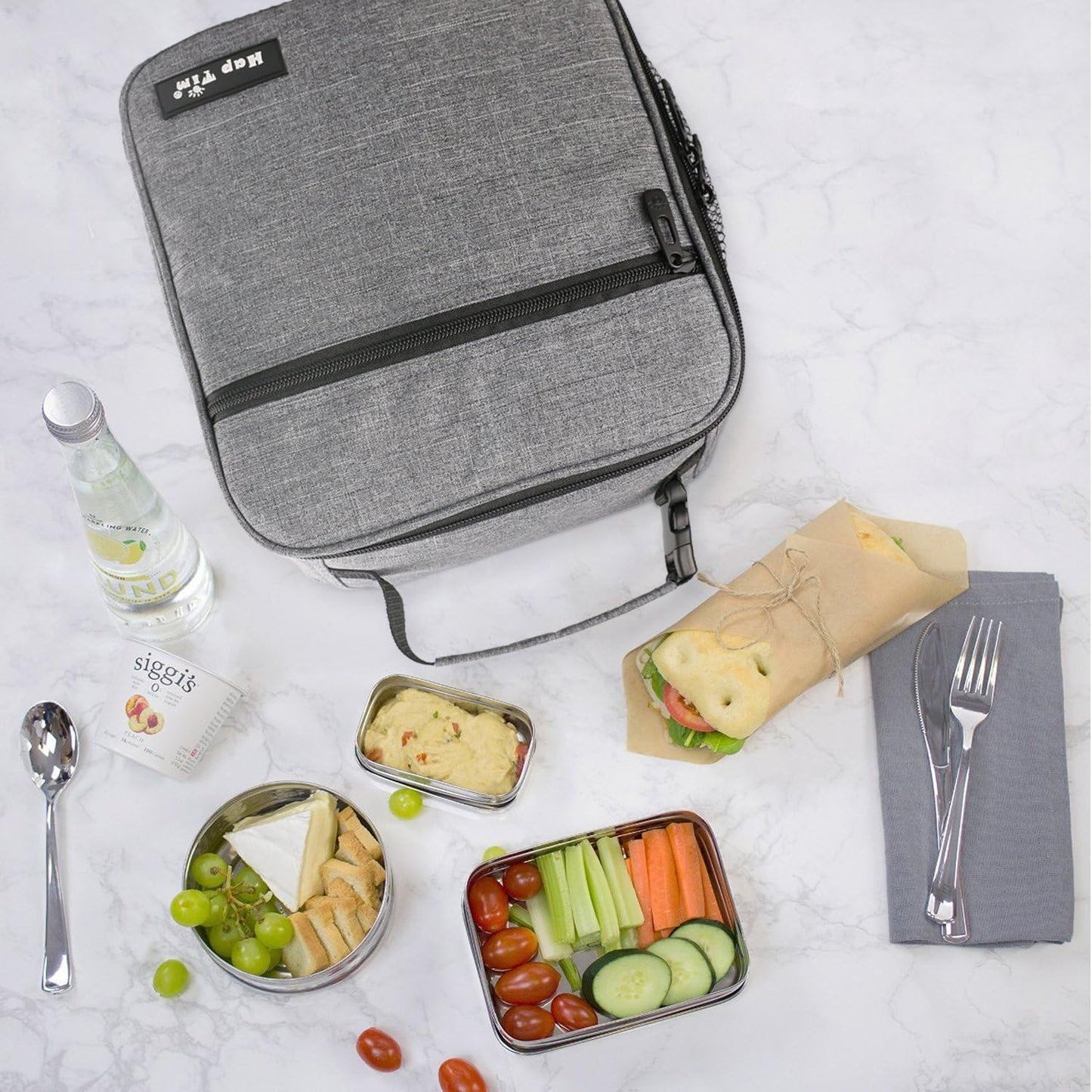 Hap Tim Insulated Lunch Box for Men, Reusable Lunch Bag for Women, Spacious Lunchbox Adult (18654-G)