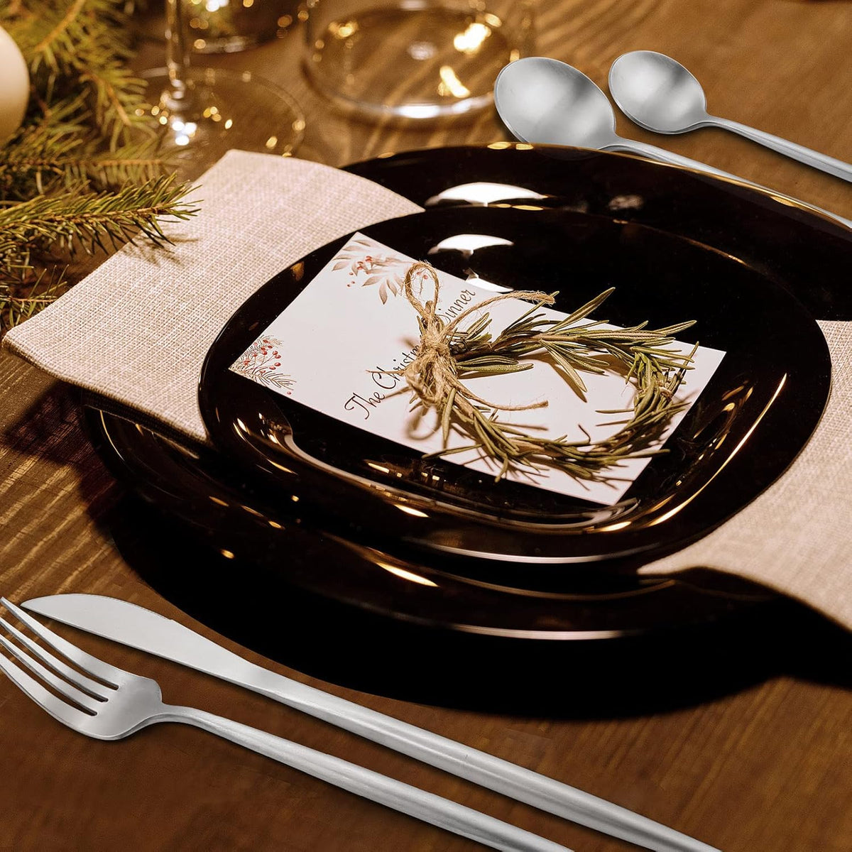60-Piece Silverware Set, IBIILII JEFF Stainless Steel Flatware Set,Kitchen Utensil Set, Tableware Cutlery Set, Service for 12, Satin Finished Polished & Dishwasher Safe