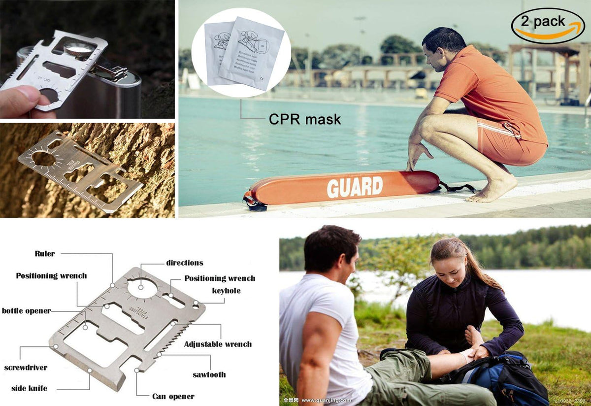 SHBC Waterproof First Aid Kit (228pcs) with All Basic or Advanced Supplies You Need. Suitable for Emergencies at Home or Outside, Travel, Home, Camping, Blue