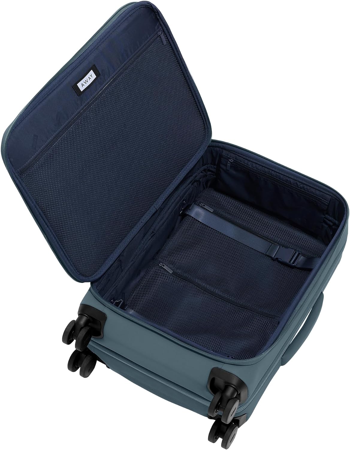 Away Softside Bigger Carry-On Suitcase, 23 Inch Lightweight, Expandable High-Strength Nylon Luggage With Spinner Wheels, Meets Requirements for Most Major Airlines, Coast Blue