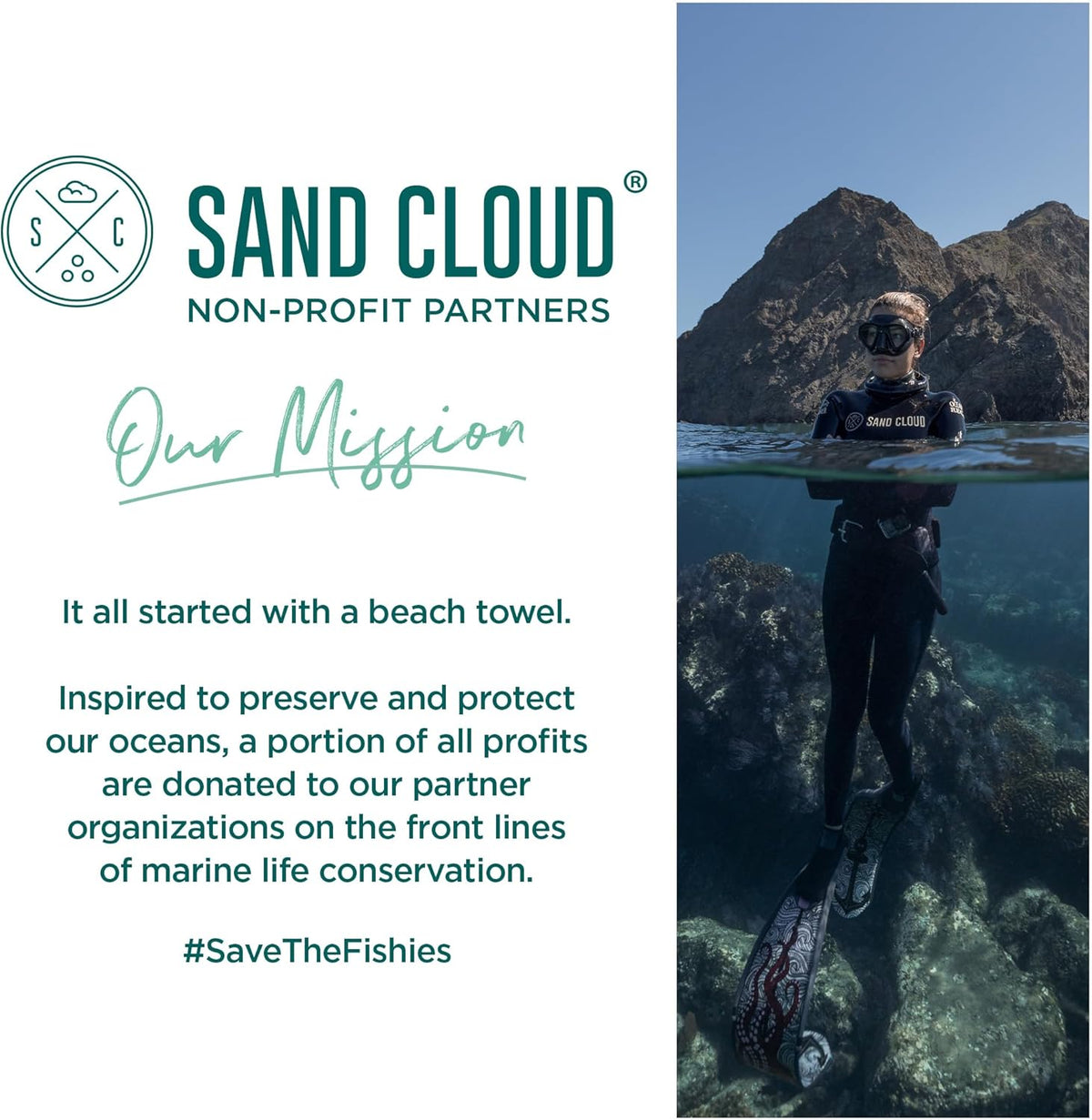 Sand Cloud Turkish Beach Towel - Sand Free - 100% Organic Turkish Cotton Yarn - Quick Dry Towel for Beach, Picnic, Blanket or Bath - As Seen on Shark Tank - Marine Life (Bubbles Turtle)