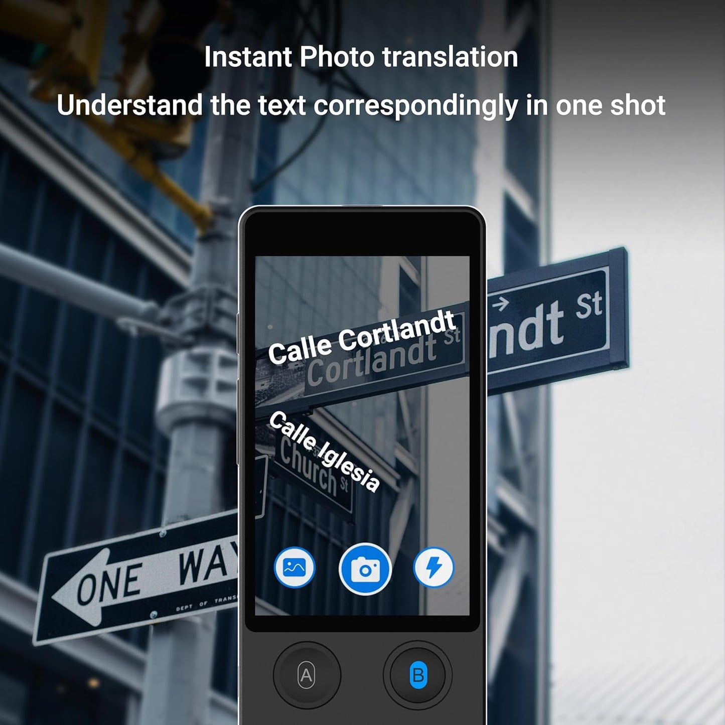 Translator Device W12S Support 144 Languages and Accents 98% High Accuracy Rapid Two Way Translation in 1s with Protective Case and Lanyard W12S Black