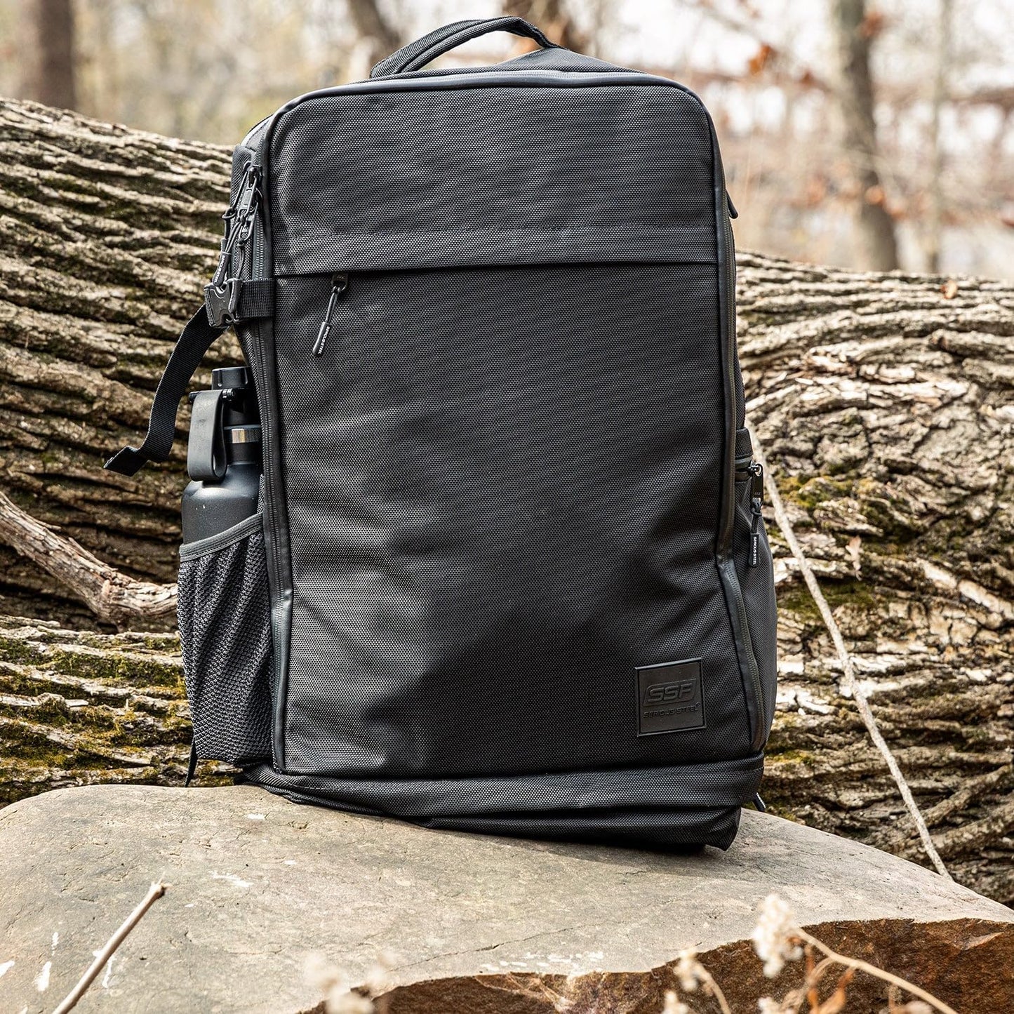 SERIOUS STEEL FITNESS Pro Backpack With Removable Dividers (1680D Nylon - Black)