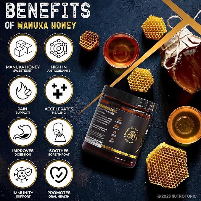 NutroTonic® Organic Himalayan Shilajit Gummies – Pomegranate & Vanilla Flavored – Wild Crafted Manuka Honey MGO +263 – Cellular Energy & Hormonal Balance – Made in USA – 30 Healthy Gummies