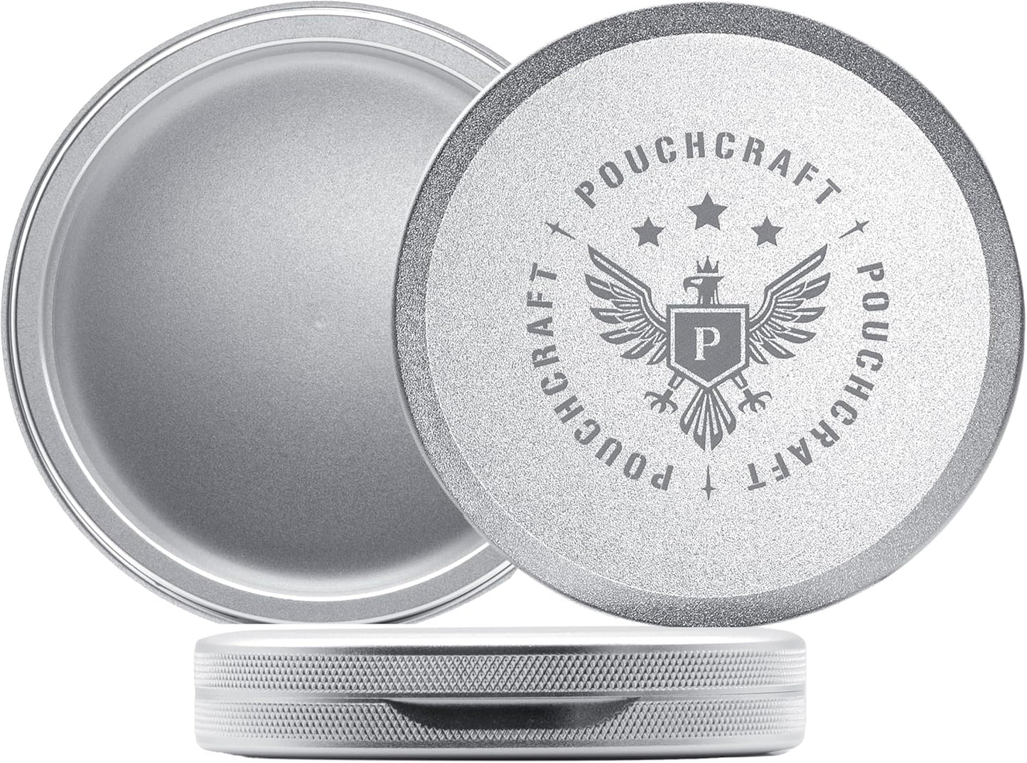 Metal Pouch Can | Metal Container | Slim EDC Pocket Tin | Airtight & Moisture-Resistant | Compact Daily Organizer | Pill Case & Travel Tin | Fatherโs Day Gift for Dad | (Insignia Ed, Silver, Slim)