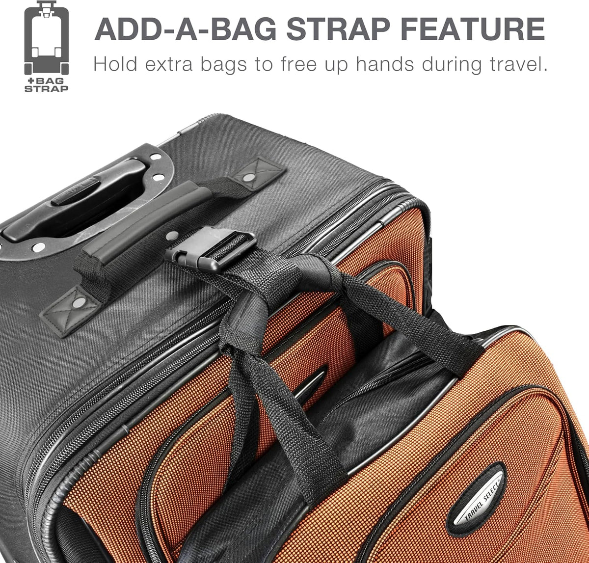 Travel Select Amsterdam 8-Piece Softside Expandable Luggage Set, Lightweight 2-Wheel Suitcases with Packing Cubes & Travel Tote, Durable Polyester Construction, Gray