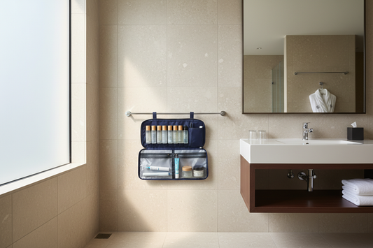 Hanging Toiletry Bags & TSA-Friendly Liquids: Your No-Stress Bathroom Kit