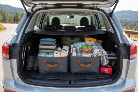 Road Trip Car Organization: Trunk Bins, Snack Kits & Backseat Bags