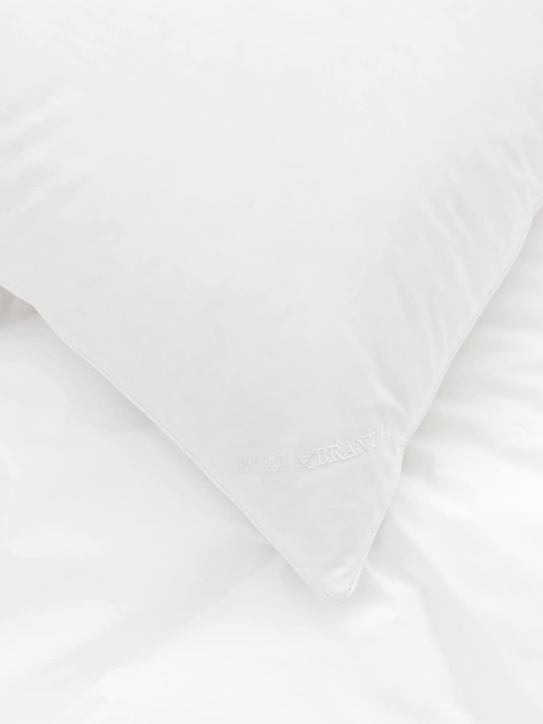 BOLL & BRANCH Down Alternative Pillow - Medium, King - Cooling Shell - Hypoallergenic Primaloft Luxury Down Alternative Fill - Superior Support