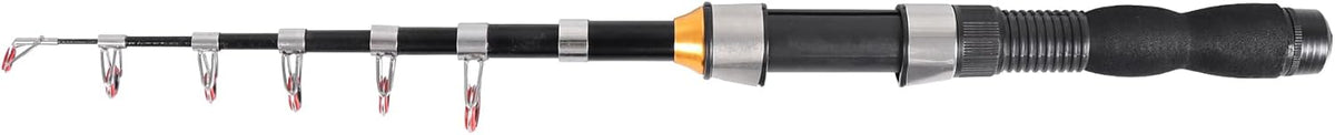 Telescopic Collapsible Extendable Fishing Rod for Saltwater and Freshwater, Lightweight and Compact Design