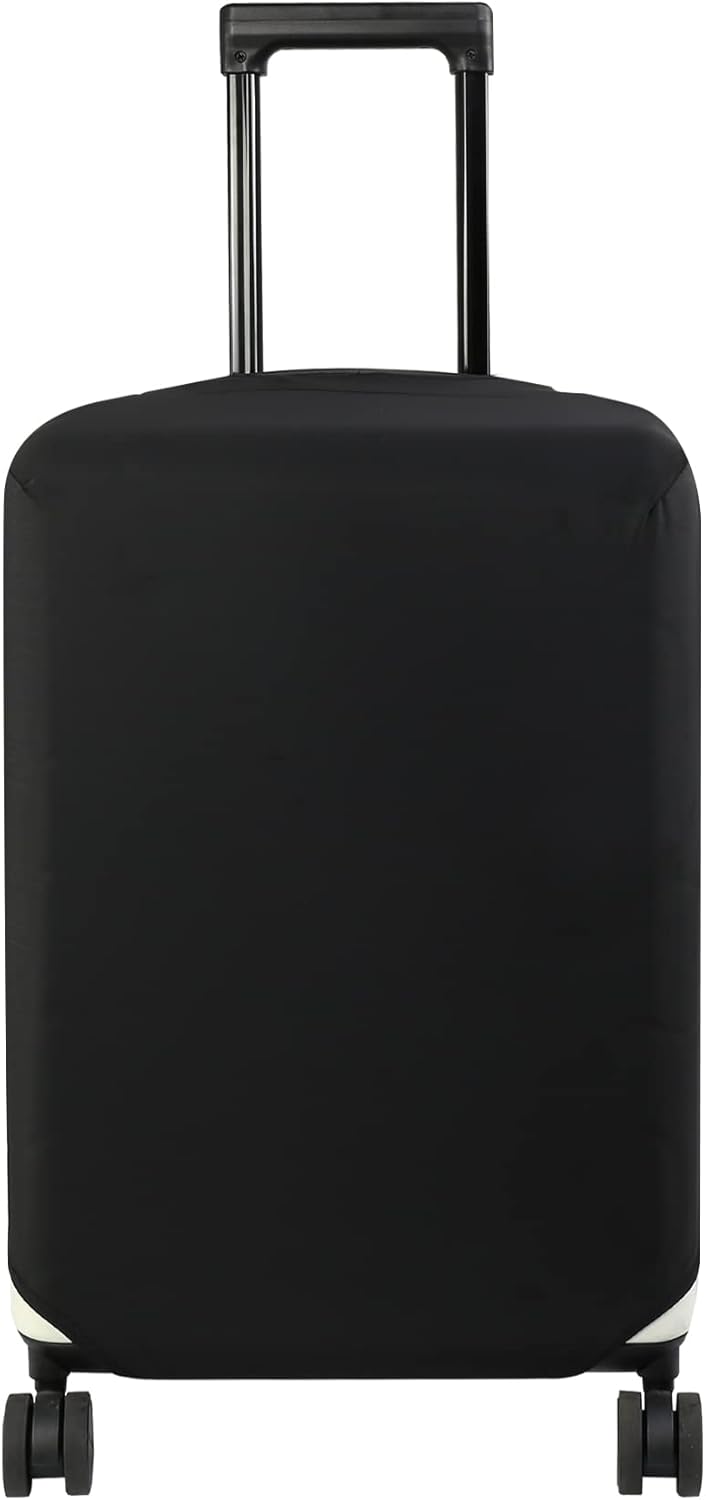 HYPER VENTURE Washable Luggage Cover - Fashion Suitcase Protector Fits 18-22 Inch Luggage (Black, S)