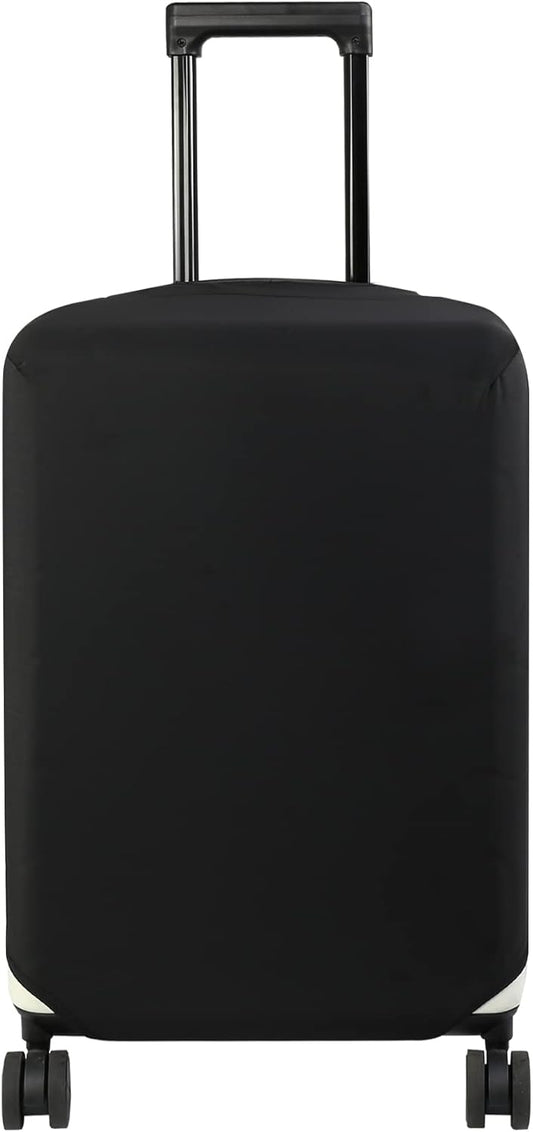 HYPER VENTURE Washable Luggage Cover - Fashion Suitcase Protector Fits 18-22 Inch Luggage (Black, S)