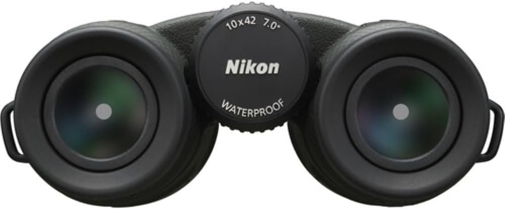 Nikon PROSTAFF P7 10x42 Binoculars Bundled with Harness Strap + Deluxe Cleaning Kit + Smartphone to Binocular Adapter + Microfiber Cleaning Cloth (5 Items)