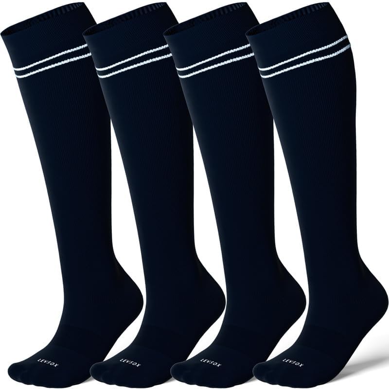 LEVSOX Viscose Made from Bamboo Compression Socks for Pregnant Women 20-30 mmHg Knee High Cute Mens Supports Socks for Travel