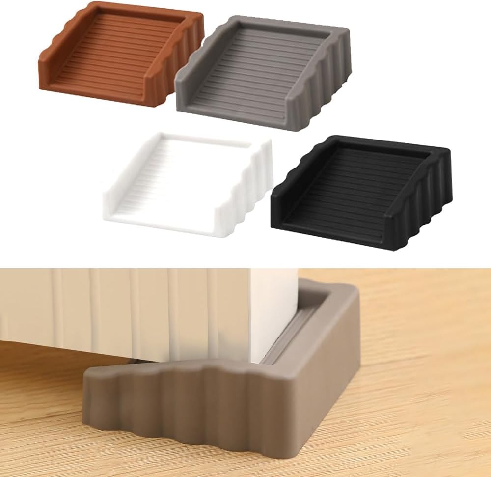 Door Stopper Wedge, Door Holder Tools for Keep Door Open, Door Stop Wedge, Pack of 3 (White)