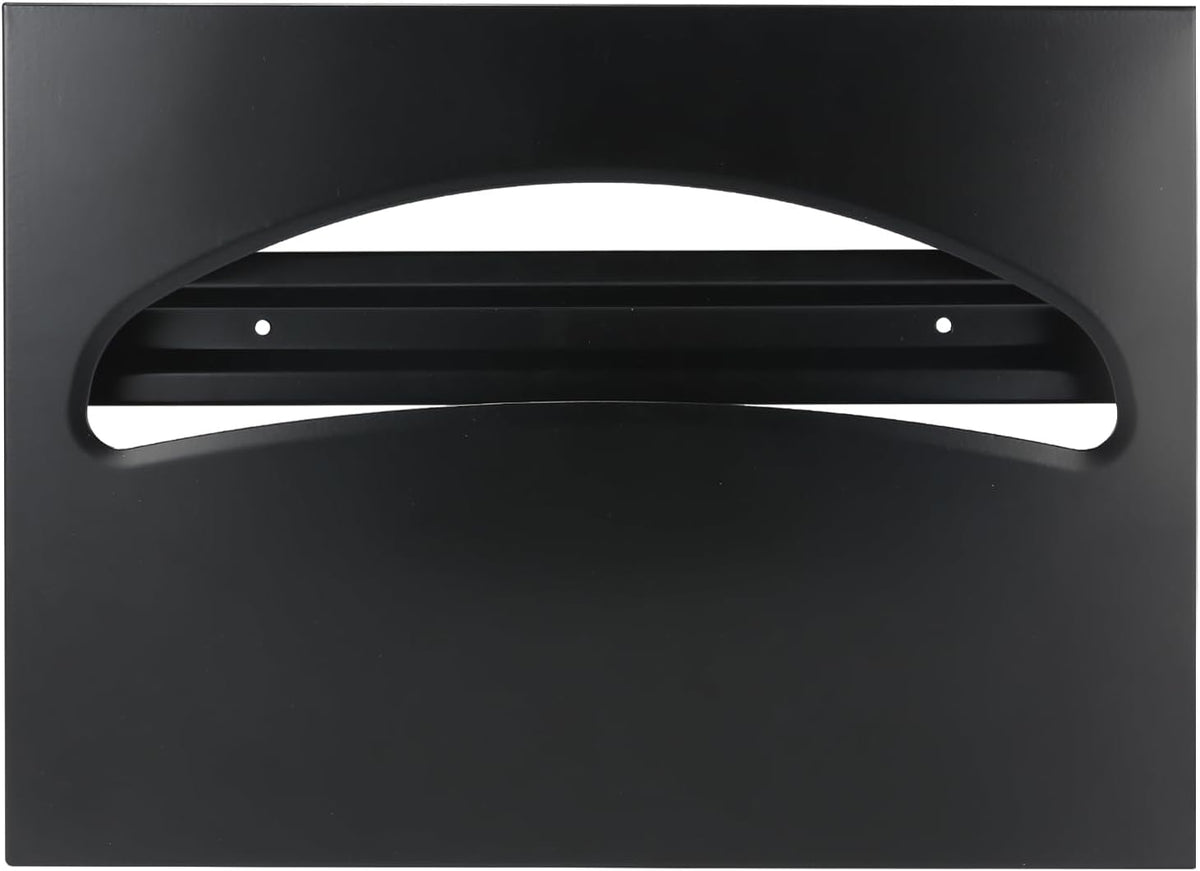 Stainless Steel Toilet Seat Cover Dispenser, Wall Mount Single or 1/2 Fold Large Capacity Toilet Seat Covers Holder for Commercial and Residential, Matt Black