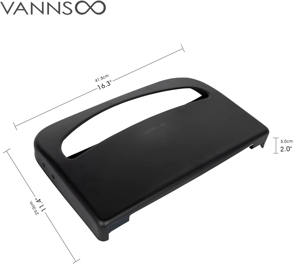 Toilet Seat Cover Dispenser - Stainless Steel Wall Mount Toilet Seat Cover Holder for Commercial Bathroom, 250 Single or Half Fold Seat Covers Capacity (Black)