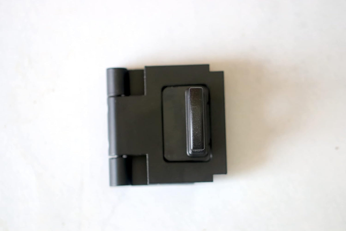 Door Lock for in-Swinging Doors, Home Security Latch Device, Childproof, Easy to Install (Black)