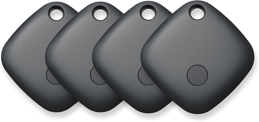 Air Tracker Tags-4 Pack, Bluetooth Tracker Works with Apple Find My APP (iOS Only, Not for Android), Keys Finder, Item Locator for Keys, Luggage, Backpack, Bags, Wallet, Replaceable Battery