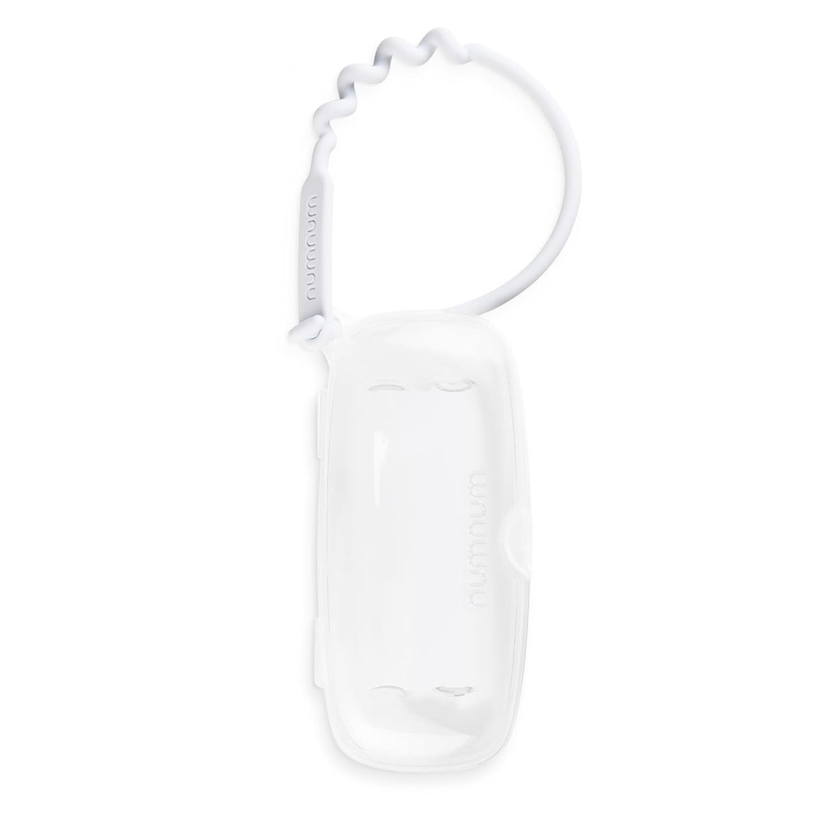 NumNum Pre-Spoon GOOtensils Travel Case with Silicone Tie – Clear (Case Only, Spoons Not Included)