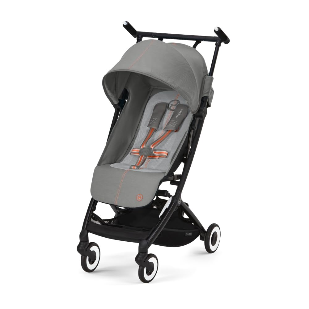 Cybex Libelle Lightweight pockit Travel Baby Stroller - Carry-On Compliant Compact Fold, One-Hand Adjustable Recline - Compatible with CYBEX Car Seats, Lava Grey