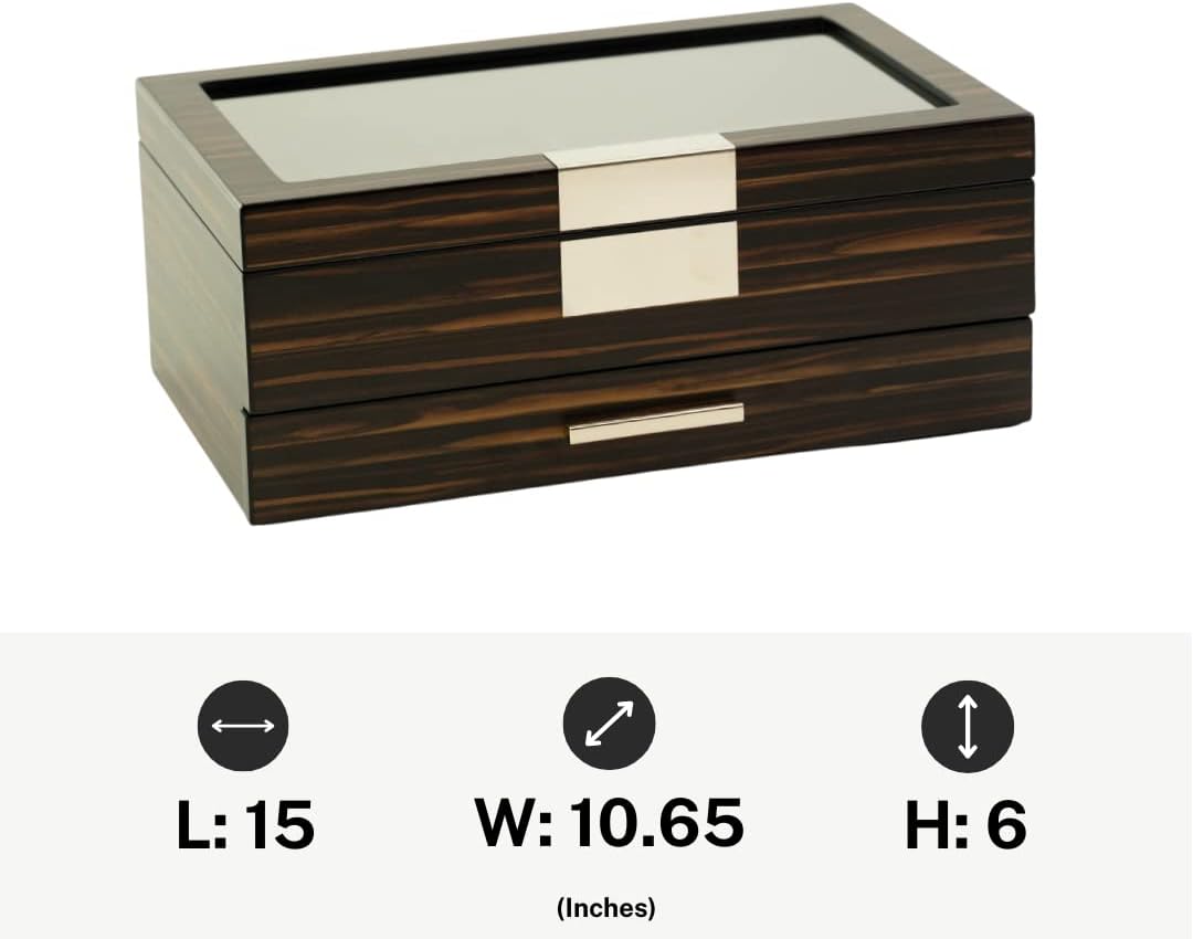 Luxury Watch, Sunglasses and Jeweler Display Case and Organizer (Emerald Love)