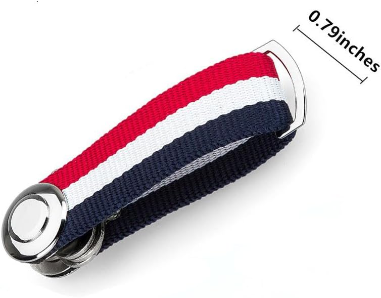 Compact Key Holder - Stylish & Practical Pocket Key Organizer With Secure Locking Mechanism. (Red/White/Blue)