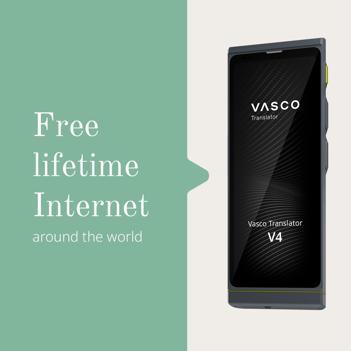Vasco V4 Language Translator Device | 112 Languages | Free Lifetime Internet in Almost 200 Countries | Cobalt Blue