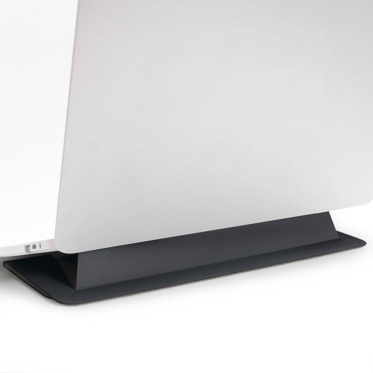 SenseAGE Laptop Stand for Desk, Office, Ergonomic Notebook Stand, Foldable & Portable Travel FlatStand, Lightweight, Anti-Slip, Compatible with MacBook Air, Pro, and Up to 15.4" Laptops (Charcoal)