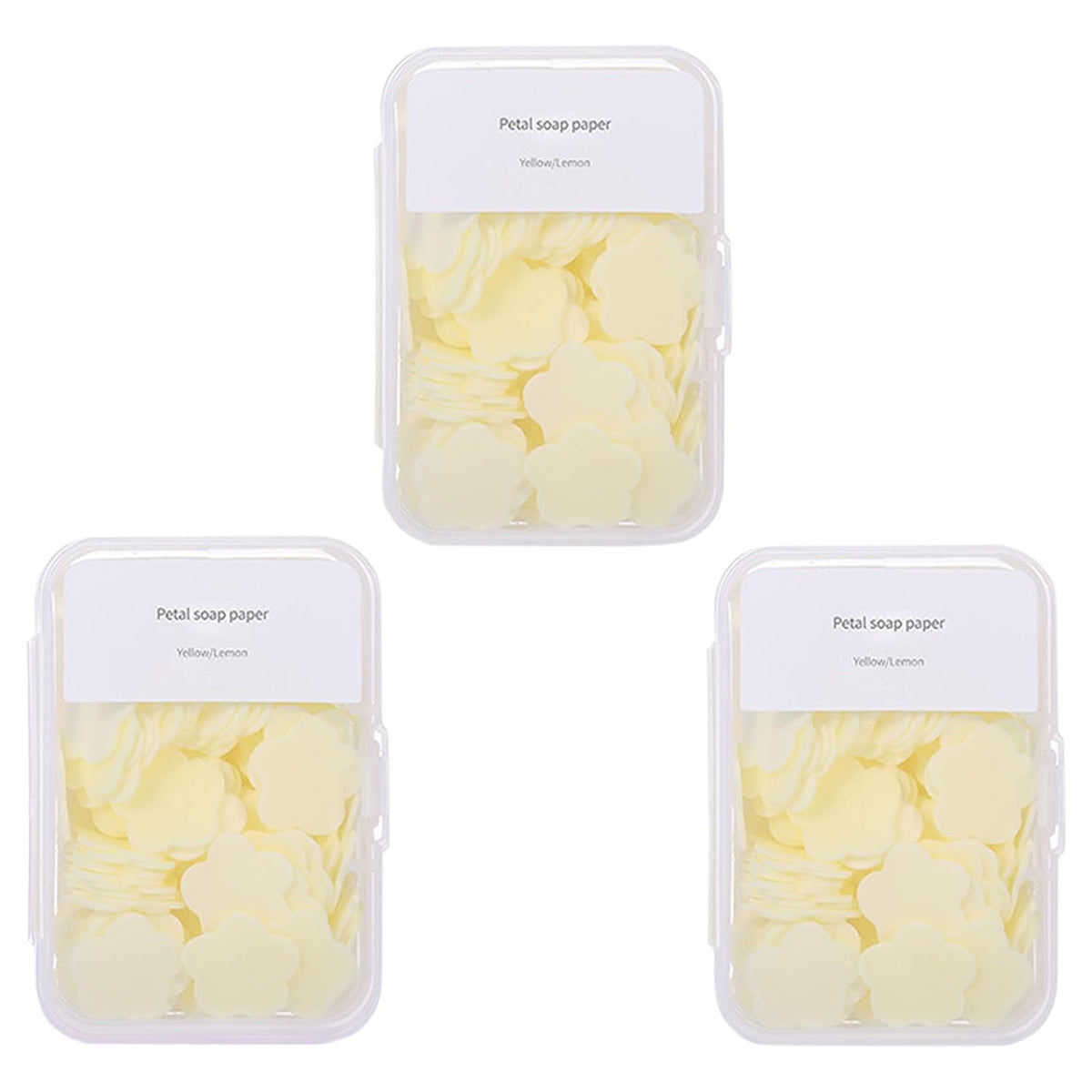 300pcs Portable Hand Washing Soap Sheets, Scented Mini Soap Sheets, Disposable Soluble Soap for Outdoor Travel, Camping, Hiking (Yellow)