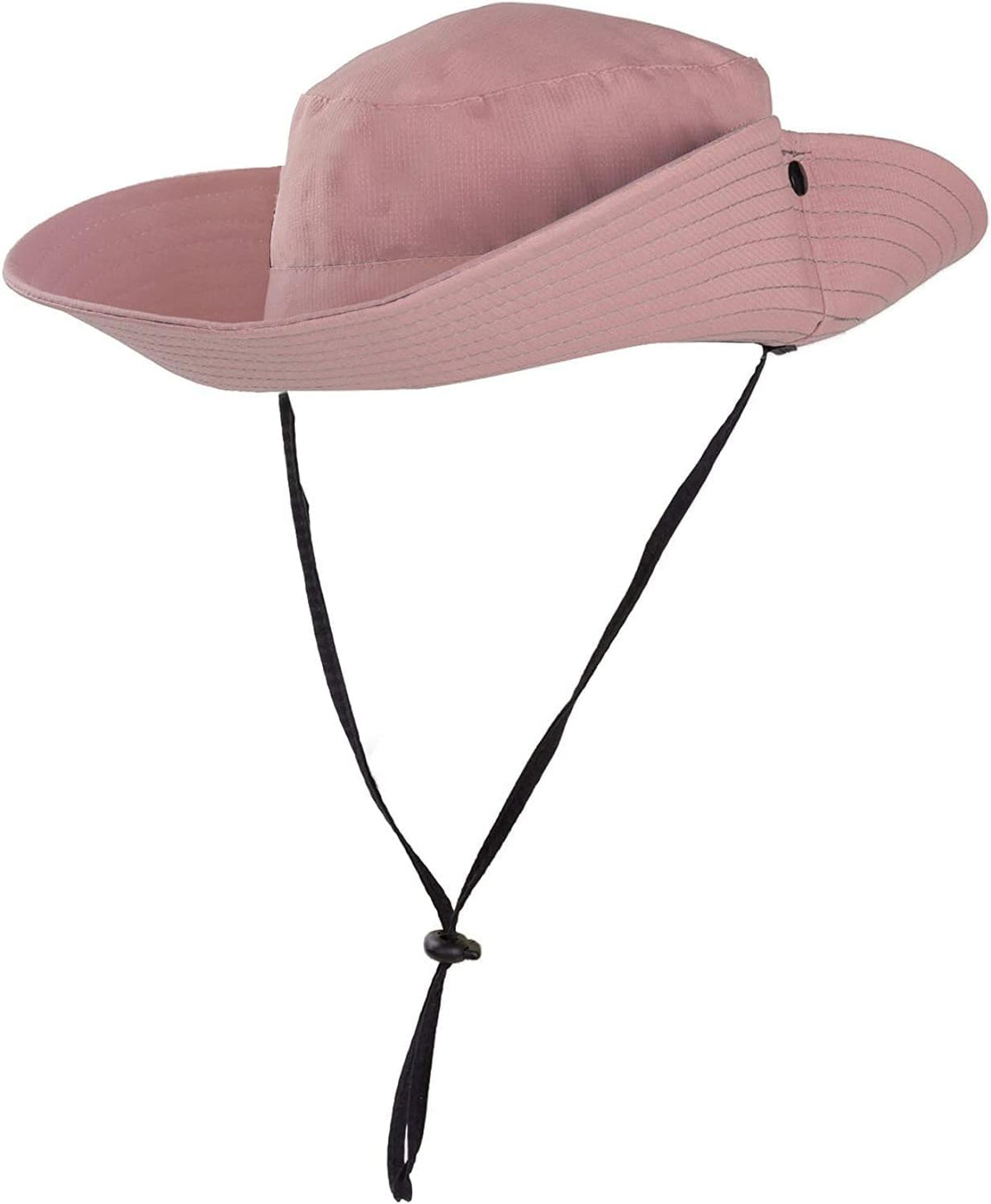 Rosoz Ponytail Sun Bucket Hats for Women UV Protection Foldable Mesh Wide Brim Hiking Beach Fishing Summer Safari