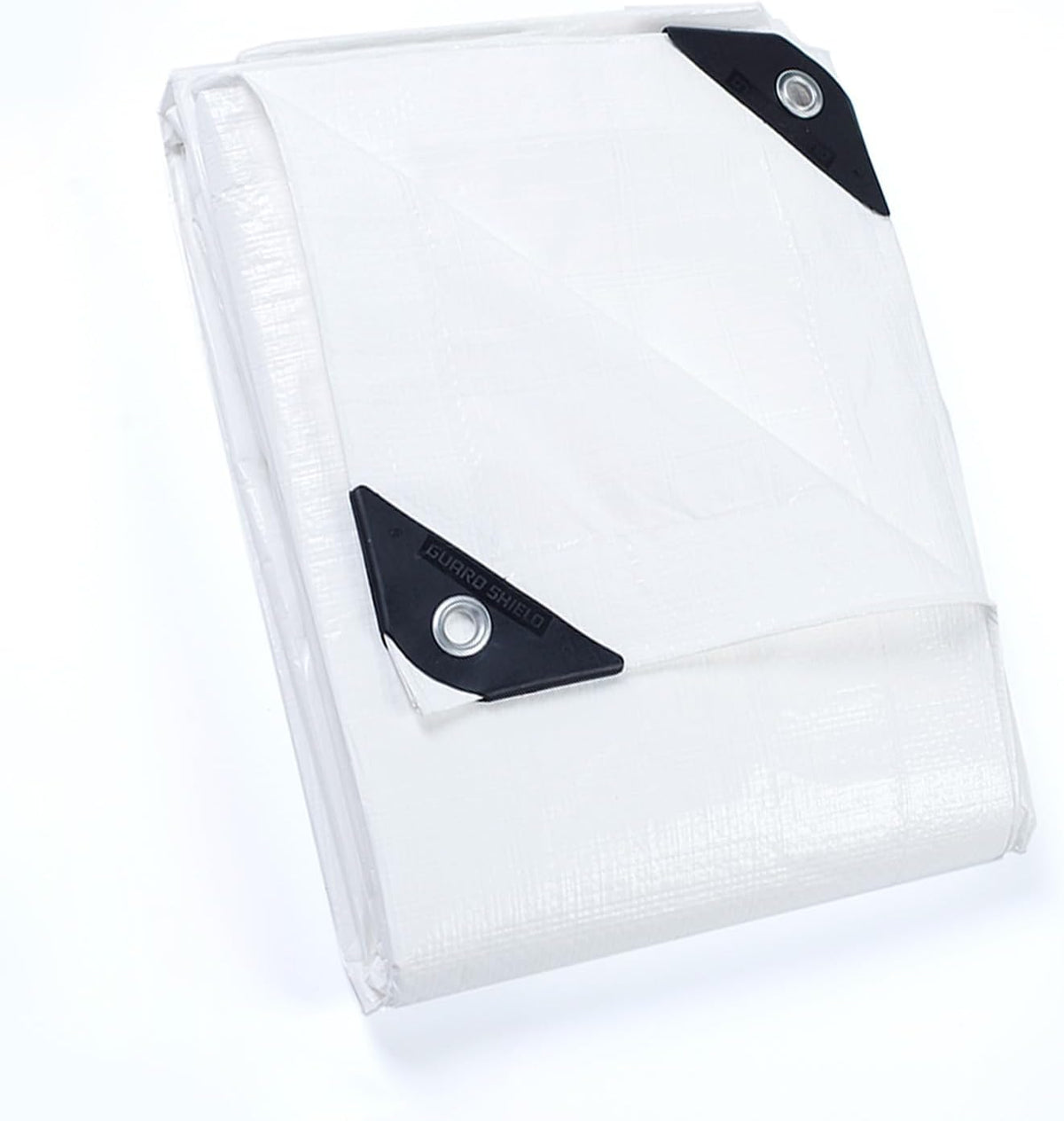 GUARD SHIELD Tarp White 6x6 Feet Multi Purpose Waterproof Poly Tarp Cover 5mil (2-Pack)