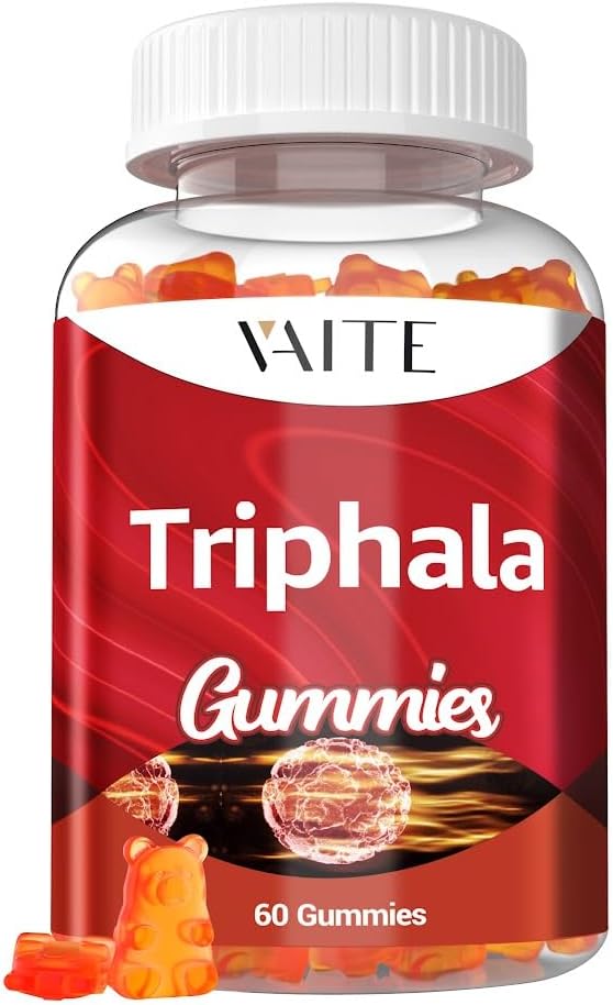 Organic Triphala Supplement with Amla, Haritaki & Bibhitaki - Amalaki Herbal Blend, Natural Ayurvedic Supplements & Gut Health & Immune Support, Colon Cleanse & Digestive System Supports - 60 Gummies