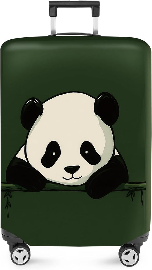 ANNA QUEEN Panda Luggage Cover, Cute Panda Design Suitcase Protector, Stretchable Washable Travel Sleeve for 24-26 Inch Luggage
