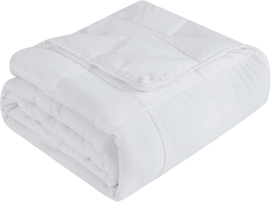 L'AGRATY Weighted Blanket - 48"x72" 15lbs Cooling Breathable Heavy Blanket Microfiber Material with Glass Beads Big Blanket for Adult All-Season Summer Fall Winter Soft Thick Comfort Blanket