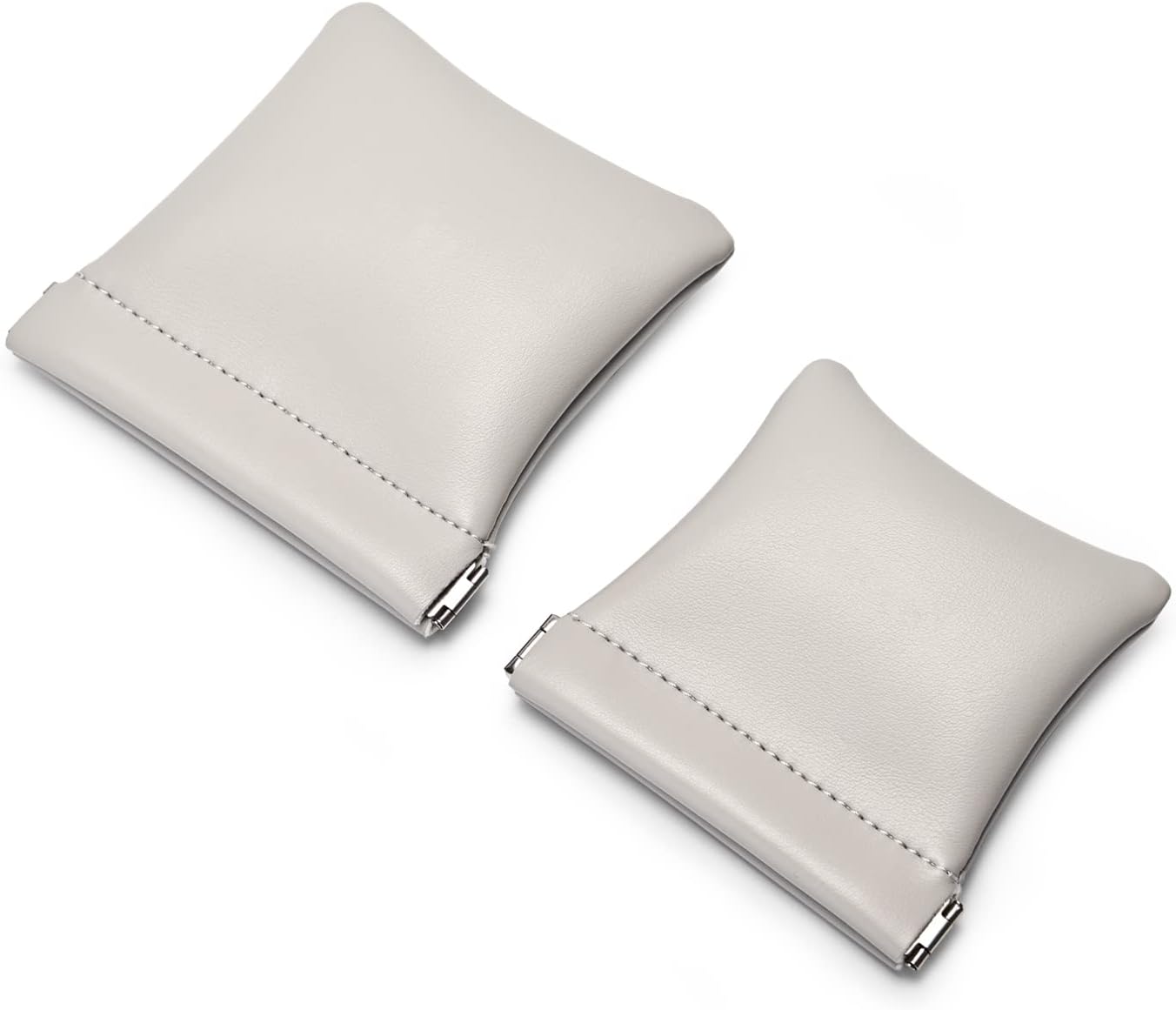 PU Leather Jewelry Travel Bag Leather Jewelry Pouch Christmas,Wedding Party Favor Gift Bag (L, Grey)