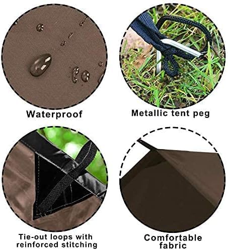 KALINCO Tent Tarp, Picnic Mat Camping Tarp Tent Hammock Tarp, pu Waterproof Camping tarp Tent Rain Fly Picnic Mat Survival Shelter Sunshade