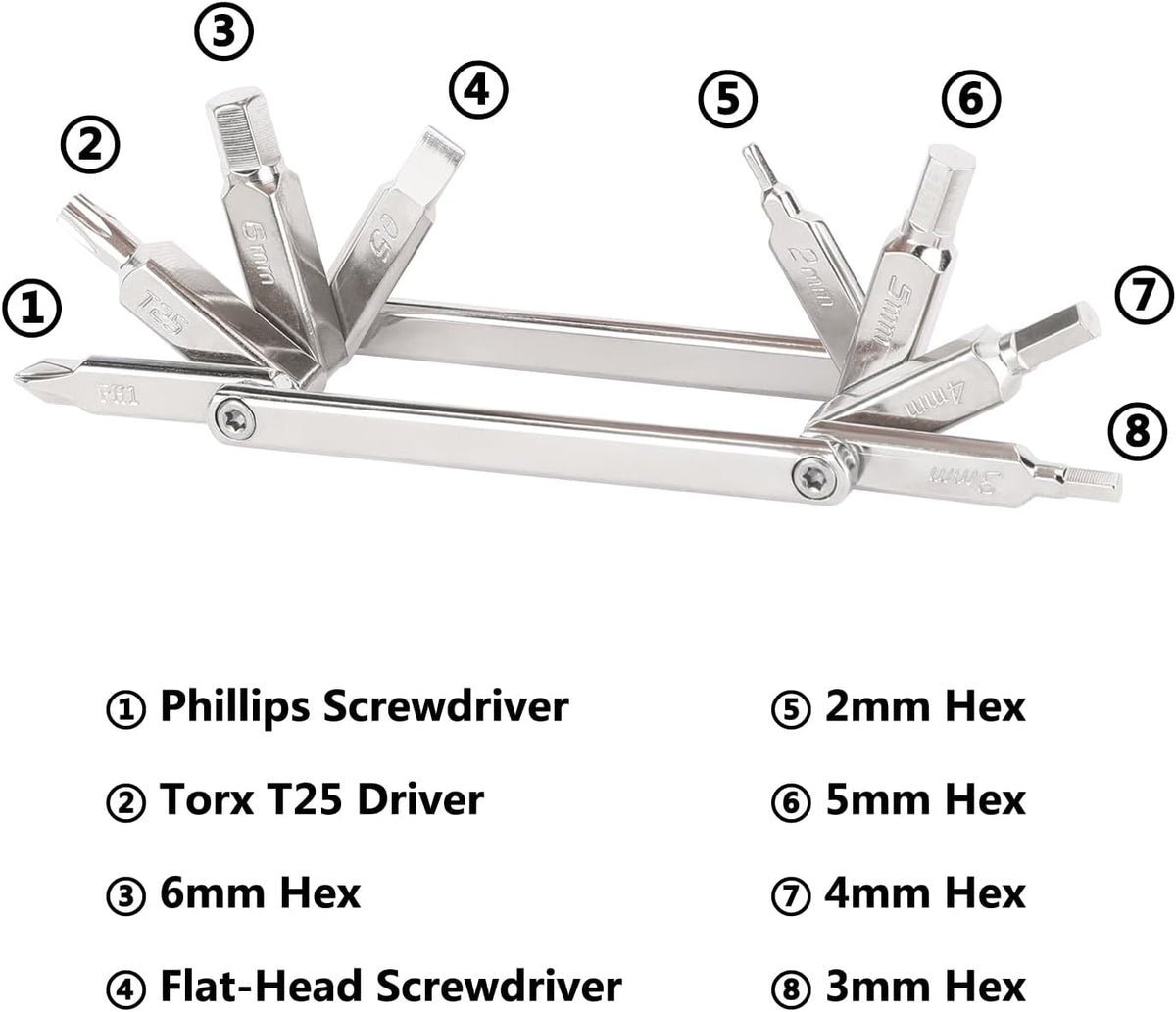 CAMVATE Multi-Tool with Allen Wrenches & Screwdrivers - 3427