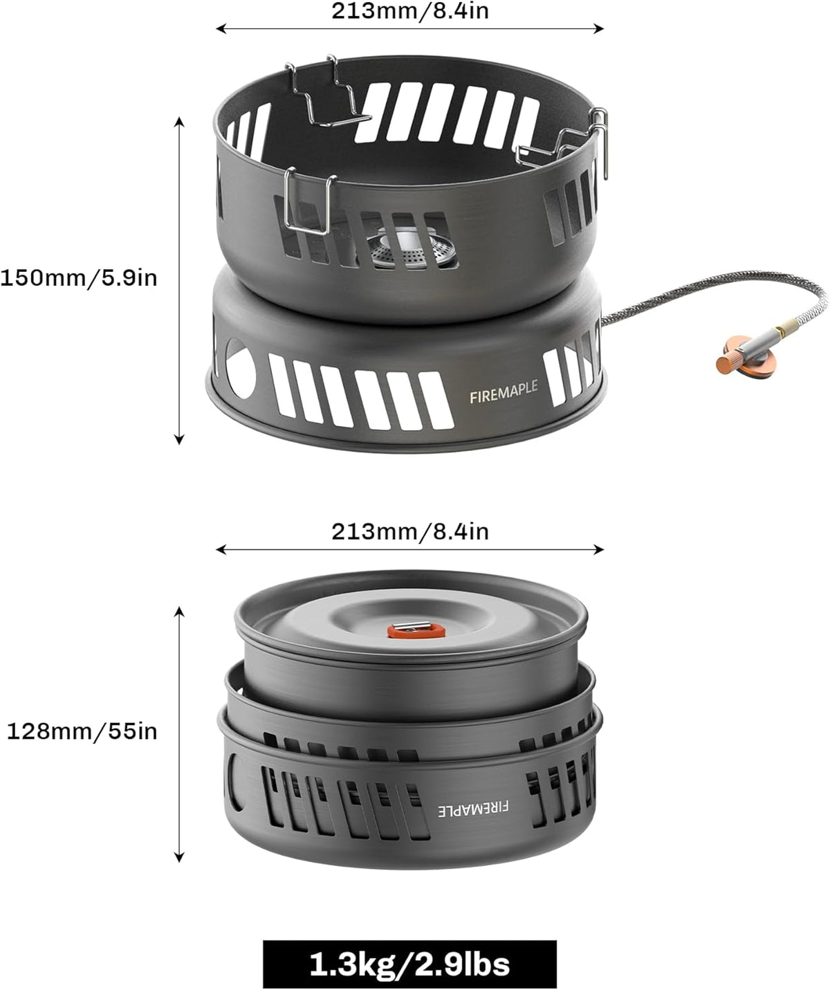 Fire Maple Versatile Outdoor Cooking Set Gas Stove Aluminum, Compact & Durable Camping Cookware Kit
