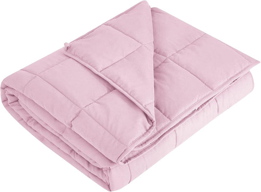 L'AGRATY Weighted Blanket - 40"x60" 10lbs Cooling Breathable Microfiber Material with Glass Beads Small Blanket All-Season Summer Fall Winter Soft Thick Comfort