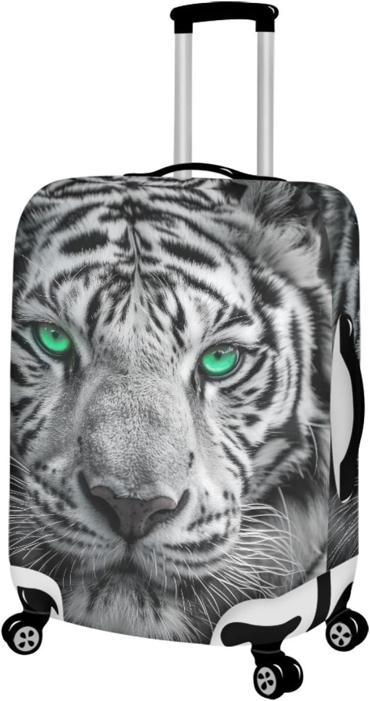 Tiger Animal 3D Printed Travel Luggage Suitcase Cover 26-29 Inch Cover Spandex Suit Case Protector for Carry On Luggage