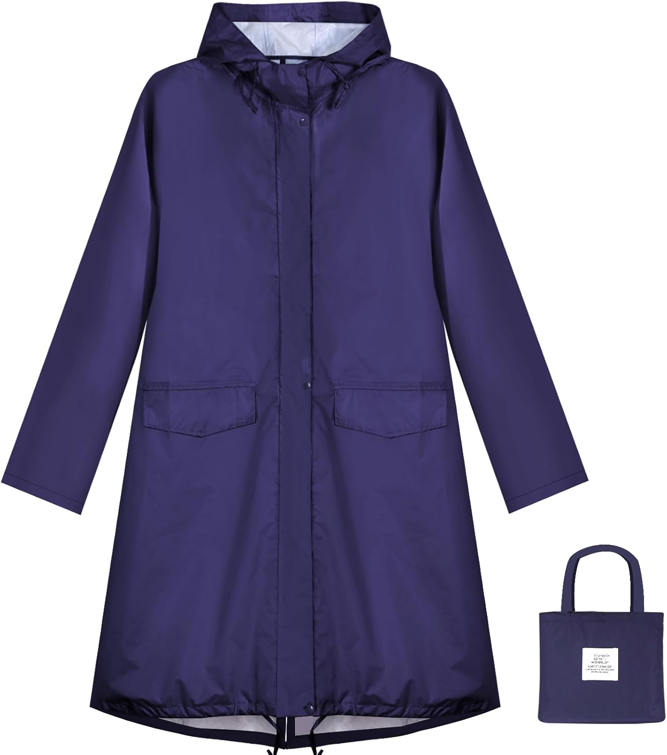 ANYOO Waterproof Rain Poncho Lightweight Reusable Hiking Hooded Coat Jacket for Outdoor Activities